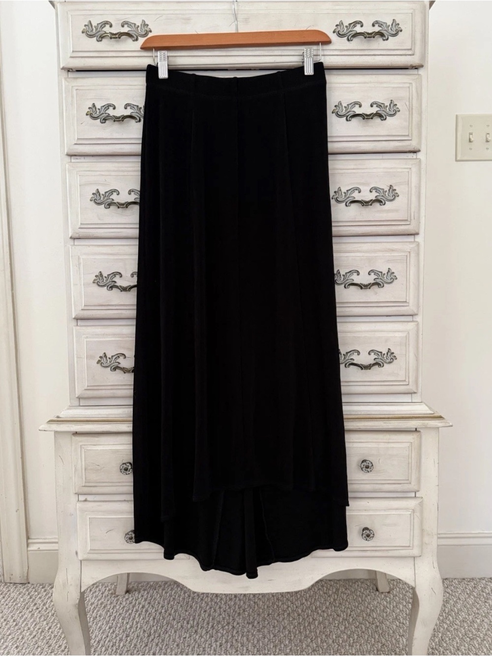 Chico’s Travelers Black Wrinkle Resistant Maxi Skirt - Picture 1 of 3
